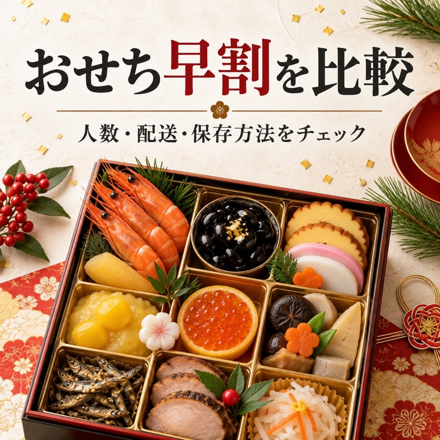 おせち選びをイメージしたビジュアル